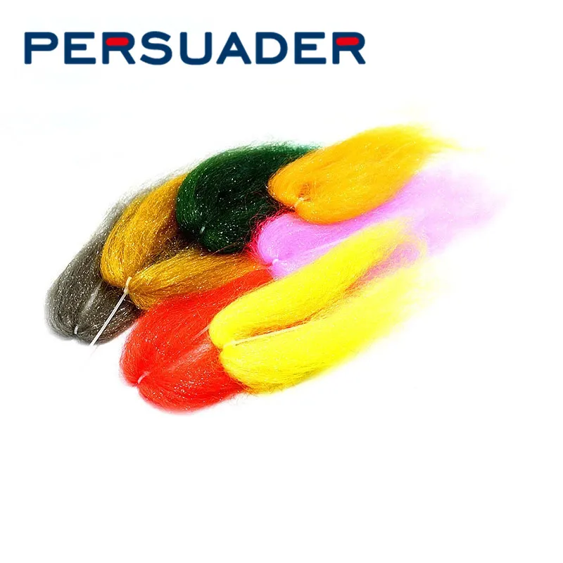 Persuader 10 Colore Facoltativo Fly Tying Fantasma Fibra Dei Capelli Traslucido Ultrasoft Sparkle Capelli Sintetici Streamer Fly Fishing Materiale