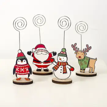 

Christmas Clip Mini Desk Decoration Pictures Paper Note Clips Penguin Snowman Reindeer Santa Claus