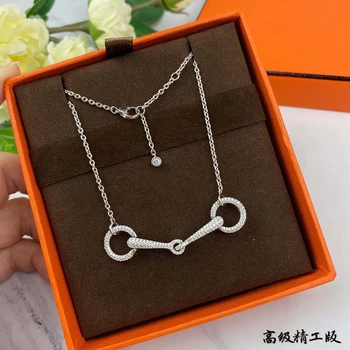 

S925 Sterling Silver Material Exquisite luxury necklace European American fashion necklace for women