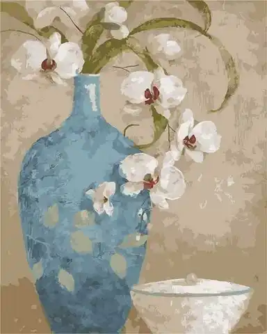 Painting By Numbers Paint Flower DIY Canvas Picture Hand Painted Oil Painting Flower In Vase Home Decoration SZYH6212