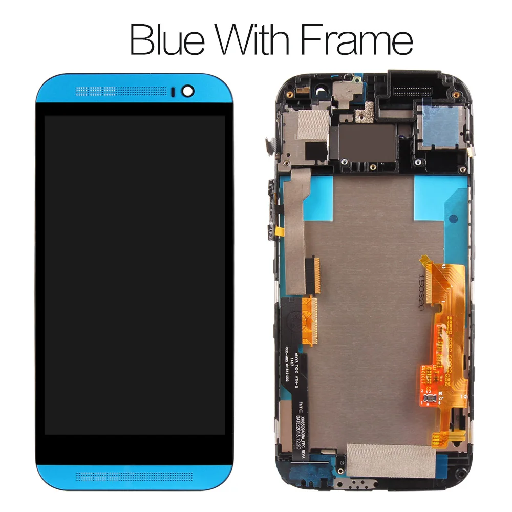 " 1920x1080 Для htc One M8s lcd сенсорный экран с рамкой htc M8S дисплей дигитайзер сборка запасные части - Цвет: With Blue Frame