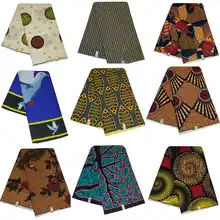 Высококачественная африканская новая настоящая голландская восковая ткань с принтом в нигерийском стиле, хлопок, Дашики Анкара, набивная ткань на 6