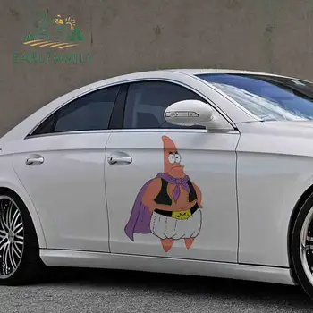 

EARLFAMILY 43cm x 29.1cm for SpongeBob SquarePants Car Sticker Windows Surfboard Decals Windshield Decoration Laptop Car Door