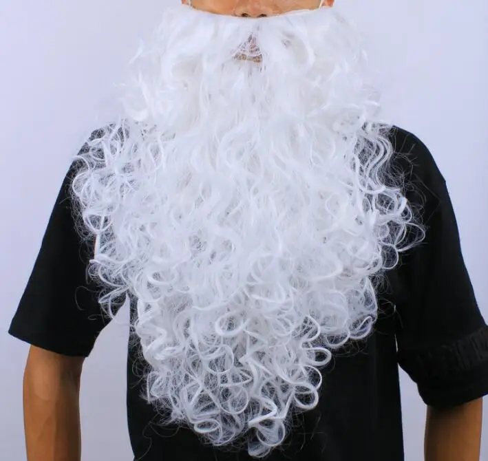 M-6XL, Рождественский костюм Санта-Клауса, маскарадный костюм Санта-Клауса, нарядное рождественское платье для мужчин, 7 шт./лот, костюм для взрослых - Цвет: wig and beard