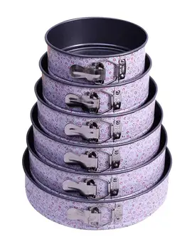 

6PCS/lot Kitchen Cake Baking Mold Set Round Live Bottom Buckle Cake Mold DIY Cake Non-Stick Springform Pan Baking Tools