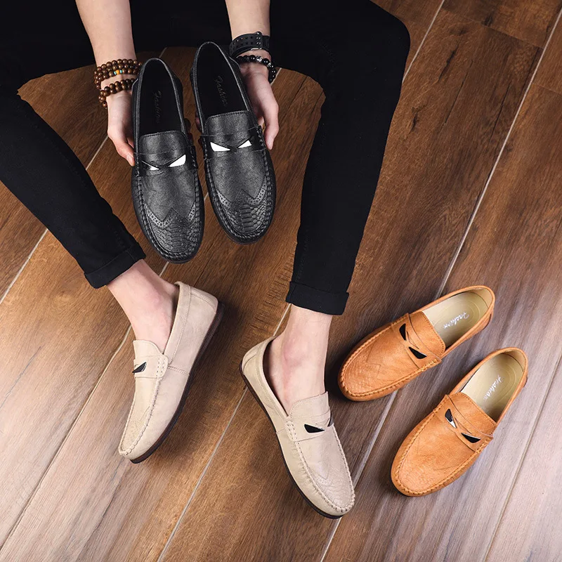 

2019 New Style Korean-style Casual Shoes Trend Moccosins Fashion MEN'S SHOES Outdoor Lazy Versatile Casual Driving Shoes Men's