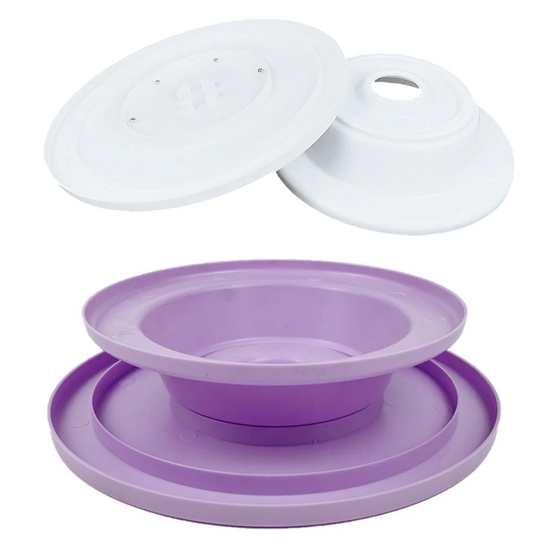 DIY Pan Baking Tool Anti skid Plastic Round Cake Stand Plate Turntable Rotating Cake Decorating Rotary 3