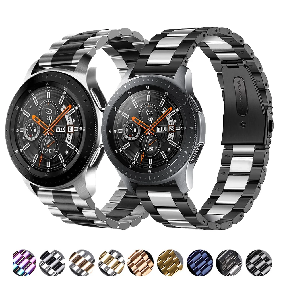 Ремешок металлический для Samsung watch 3 46 мм/Active 2/Huawei GT GT2/Amazfit GTR 22 мм 20 | Наручные часы