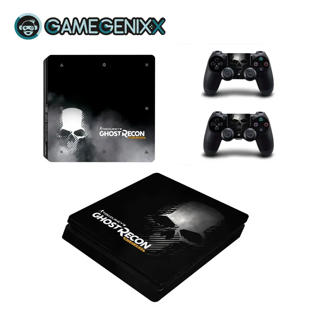 Наклейка на кожу GAMEGENIXX защитный винил наклейка для PS4 тонкая консоль и 2 контроллера-Ghost Recon