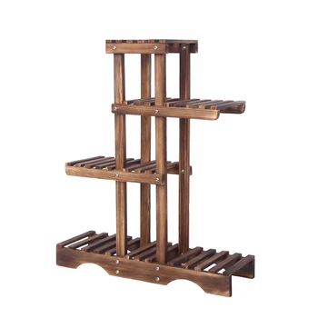 

Flower Stand Solid Wood Balcony Multi-layer Wooden Flower Pot Rack Simple Indoor Living Room Assembly Floor Multi-grain Green Fl