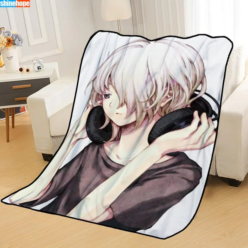 Custom anime boy Blankets for beds throw blanket soft blanket summer blanket anime blanket travel blanket Big Size 145X200cm - Цвет: Blanket 4