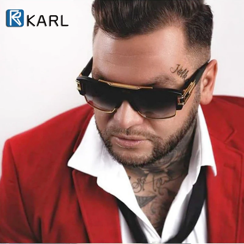 KARL Новые квадратные солнцезащитные очки мужские модные роскошные брендовые дизайнерские стимпанк градиентные солнцезащитные очки для мужчин и женщин полярные мужские солнцезащитные очки