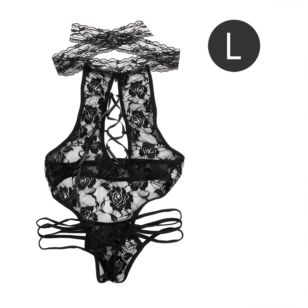 L IKOKY нижнее белье кружевное платье Babydoll Косплей женское нижнее белье Ночное белье сексуальные эротические костюмы розовая ночная рубашка - Цвет: L