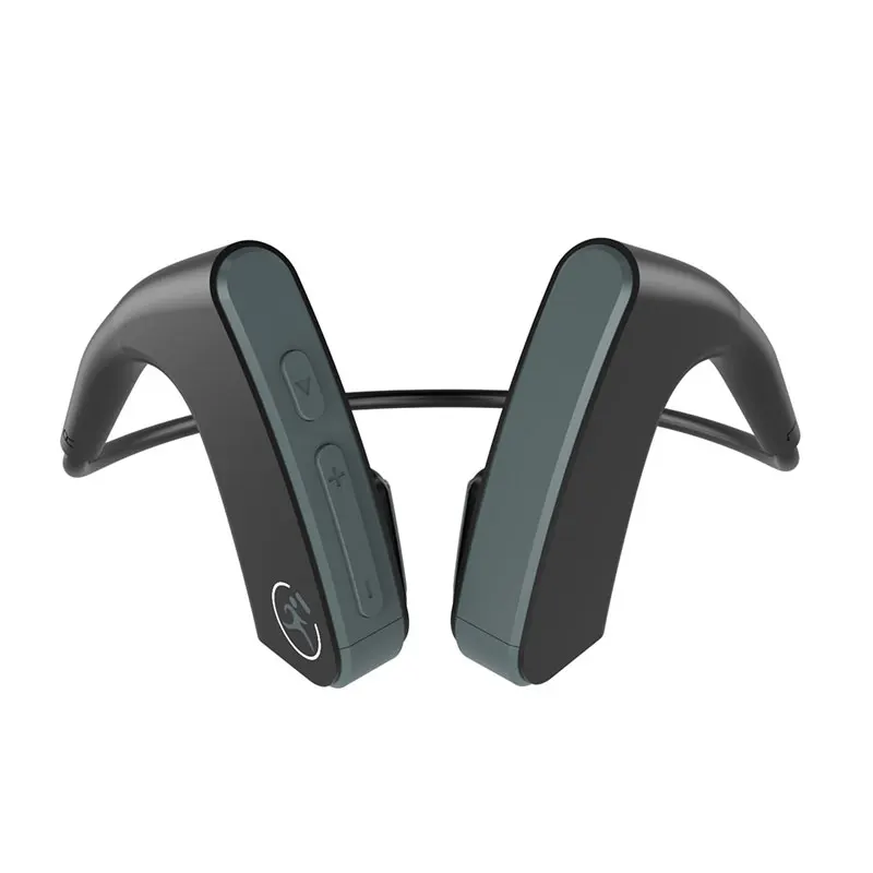 Через 48 часов Bluetooth BT4.1 беспроводные наушники костной проводимости наушники наружная Спортивная гарнитура с микрофоном с коробкой - Цвет: Черный