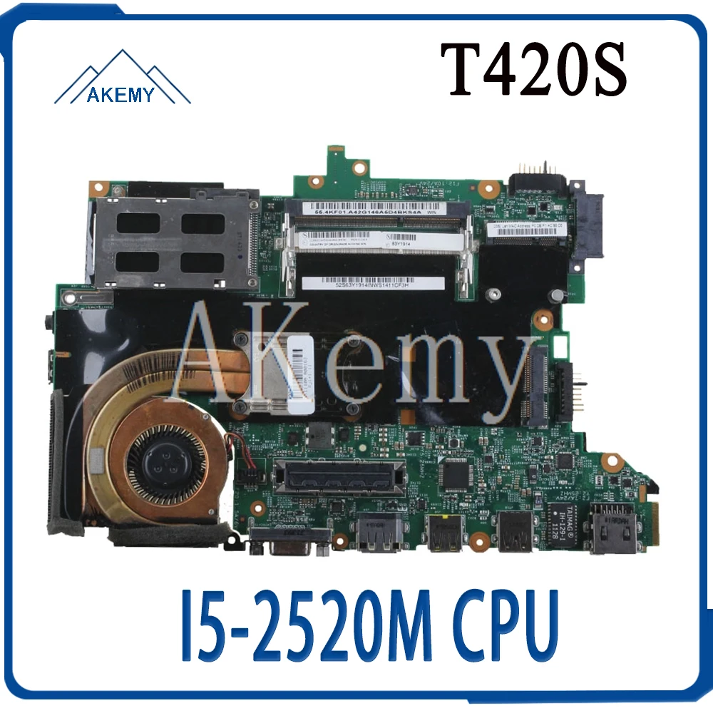 Материнская плата для ноутбука For Lenovo Thinkpad T420S Core I5 2520M материнская 64Y1914 H0223 4 48.4KE58.041