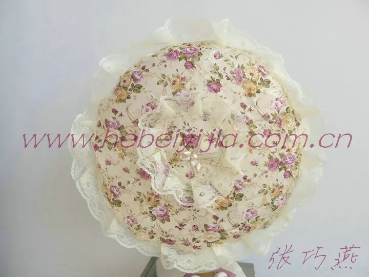 Manufacturers Direct Selling Wholesale Supply Lace Fabric Circle Double Layer Dustproof Rose Gold Lines Fan Cover