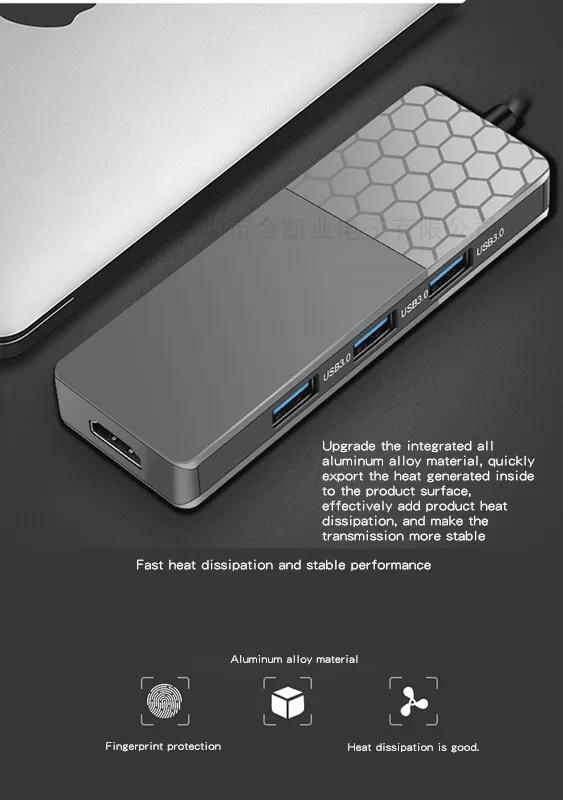 Yc750 type-C док-станция type C концентратор Многофункциональный usb-хаб HDMI 4K низкая температура аксессуары одна задержка семь