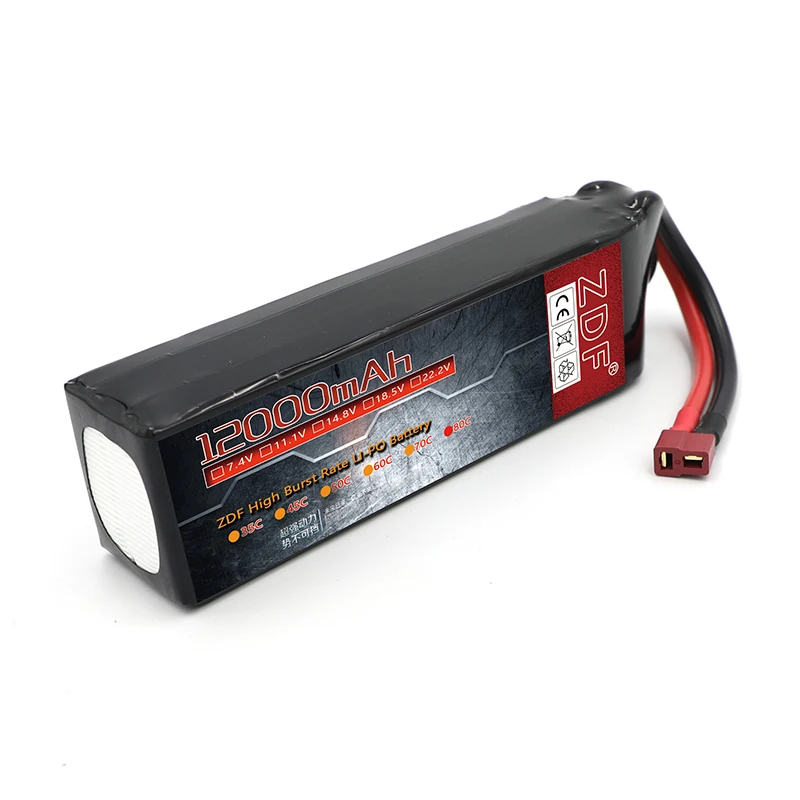 ZDF Lipo батарея 2S 7,4 V 3S 11,1 V 10000mah 12000mah 80C для RC TRAXXAS гоночный автомобиль вертолет Квадрокоптер E-REVO 1/7 unlimited