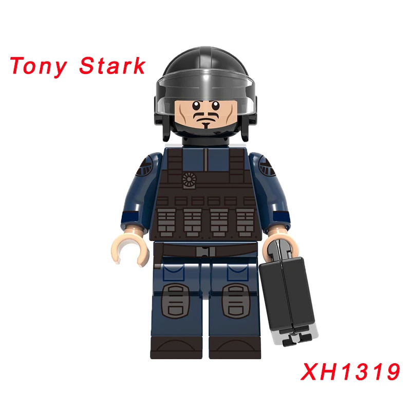 Одиночная Супер герои Марка 6 Tony Stark Марвел Капитан древний Тор Капитан Америка Черная Вуда перец строительный блок - Цвет: xh1319