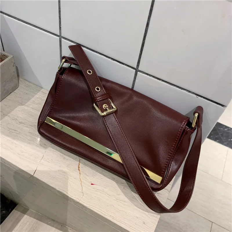 Женская сумка через плечо в стиле ретро сумочка-Багет для подмышек Классическая