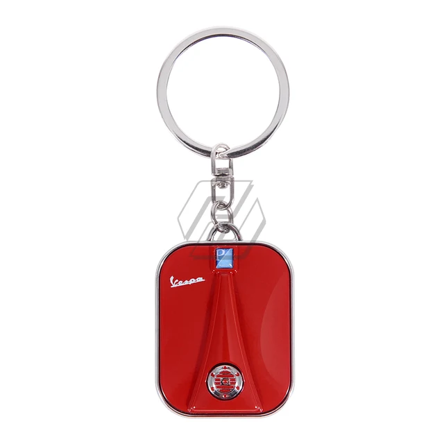 For Piaggio Vespa Scooter Accessories Sprint Primavera 50 150 150S 946 Etc Chrome Motorcycle Keychain Key Ring Red