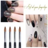 Eval Pure Kolinsky Hair Nail Brushes Acrylic Nail Painting Brush Professional UV GEL Nail Manicure Powder Pedicure Art Tools 3