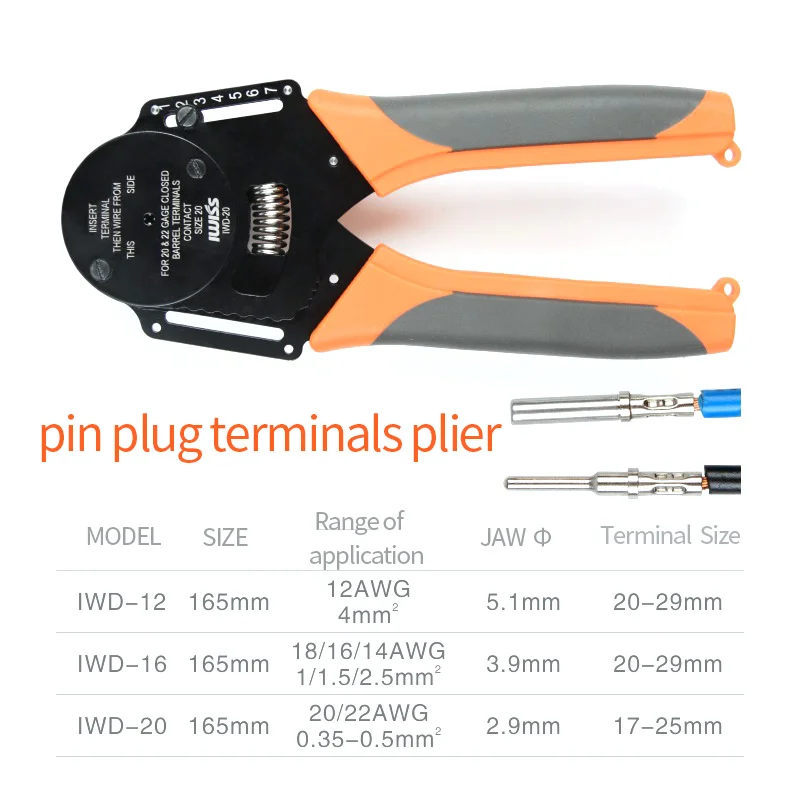 IWD-16 Crimper aviation pin piller Hand Tool for Deutsch connector Deutsch DT,DTM,DTP terminal w2 Pliers 18/16/14 AWG ► Photo 2/6