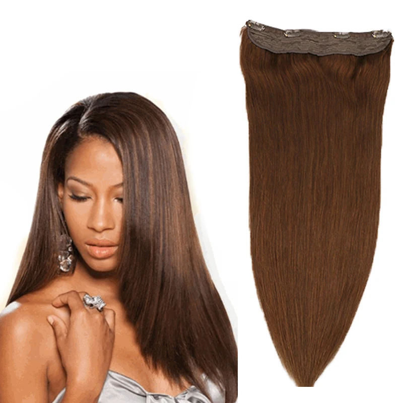 

Toysww 70g-85g Machine Remy Halo Hair Flip in Human Hair Extensions One piece Set Fish Line Hair Extensions in stock