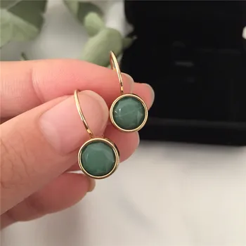 

New Minimalist Gold Metal Acrylic Small Circle Hoop Earrings for Women Girl Casual Party Fashion Jewelry