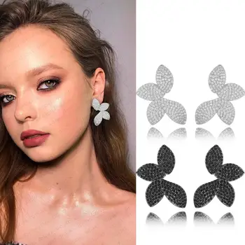 

Stud Earrings for women Wedding Top Grade Cubic Zirconia CZ DUBAI Bridal Earrings boucle d'oreille femme 2020 Korean Earrings