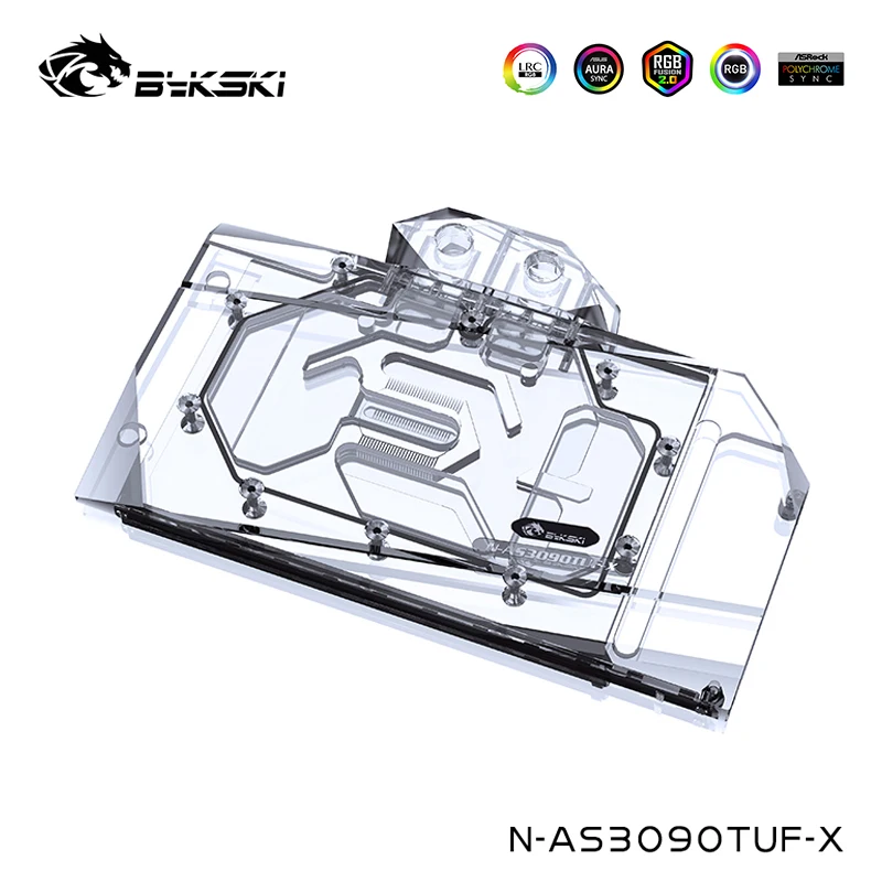Водяной блок Bykski GPU для ASUS TUF RTX 3090 24G GAMING 3080 10G полноразмерный водяной охладитель
