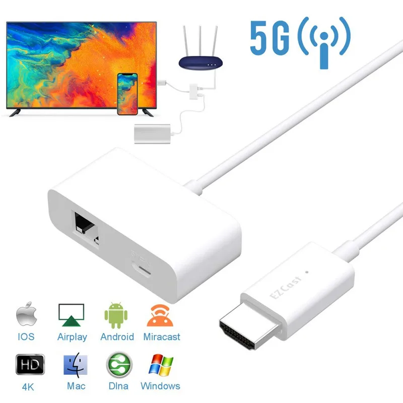 2 4G/5G беспроводной HDMI адаптер tv Stick 1080P WiFi дисплей ключ для iPhone/Android/MacBook/Windows |