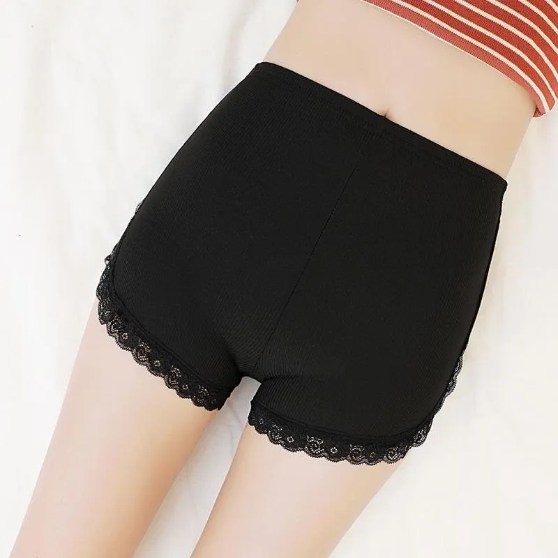 

Safety Shorts Anti-Exposure Women's Xia Bing Silk Thin High-waisted Large Size Fat Mm Not Crimping outside Wear Base Insurance S