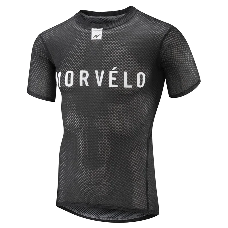 

Team Morvelo 2018 Road Bike riding base layer men Summer short sleeve light Jacquard mesh cycle underwear capa base de ciclismo