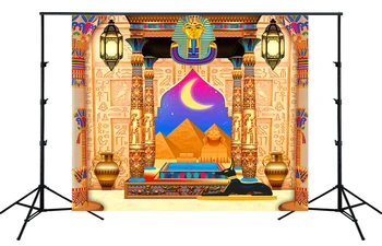 

Pyramid Party Backdrops Ancient Egyptian Golden Banners History Culture Photo Studio Video Background Table Wall Poster Decors