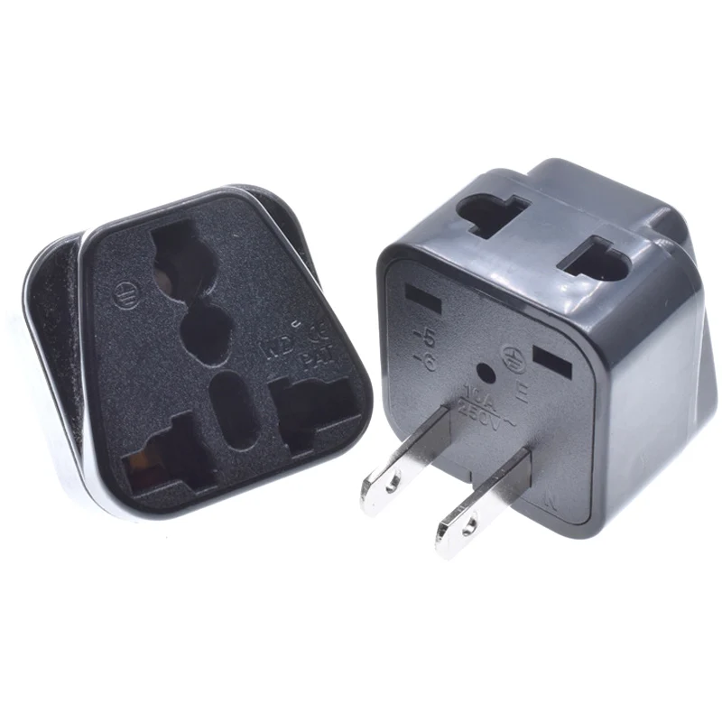 Universal Japan America 2 in 1 EU UK AU to US Travel Adapter Plug Type A/B Canada Thailand Electric Power Charger Convert Plug