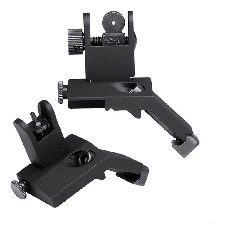 

Tactical Front and Rear Flip Up 45 Degree Offset Rapid Transition Backup Iron Sight Rail Mount Set Hunting Gun Accessories