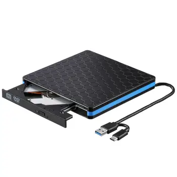 

Universal USB 3.0 Type C High Speed Data Transfer External CD DVD Drive DVD-RW Player Optical Drive for PC Laptop Windows 7/8/10