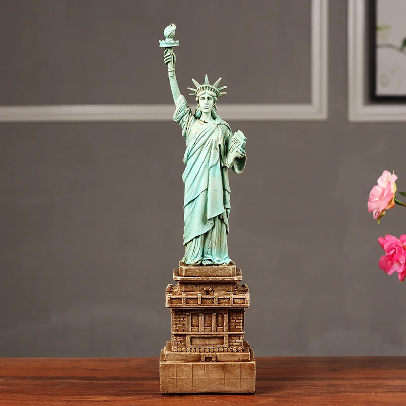 Смоляные модельные дудлы места назначения, Liberty enjoying мировая архитектурная Реплика статуя архитектурные украшения