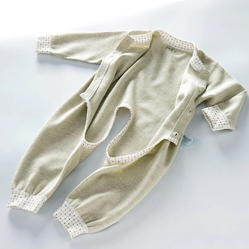 

Handoulong Boneless Open Crotch Baby Onesie Spring And Autumn Thin Baby Rompers Newborns Pure Cotton Long Sleeve Air Conditioner