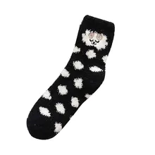 Дизайн, модные женские хлопковые носки в горошек, 1 пара Разноцветные Милые женские зимние носки на год подарок для взрослых