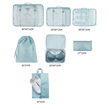 

7pcs/set Clothes Quilt Blanket Storage Bag Set Shoes Organizer Wardrobe Closet Suitcase Pouch Bags Travel Home FP8