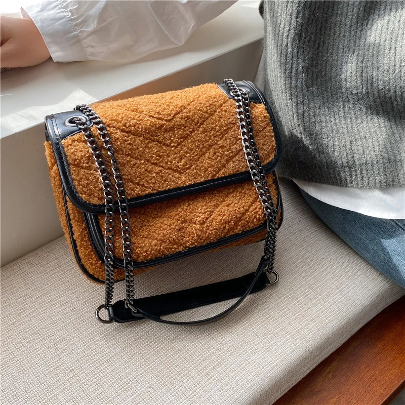 

High Grade Sense mao rong bao Autumn And Winter Fashion Chain Maomao Bag Women's 2019 New Style Fashion Take INS Crossbody Bag