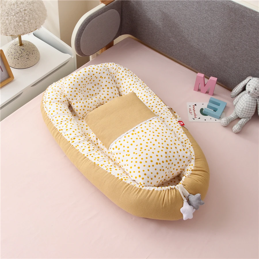 Nido de bebé portátil con manta de edredón, cama de bebé, cuna de algodón para recién nacido, conjunto de cama para dormir