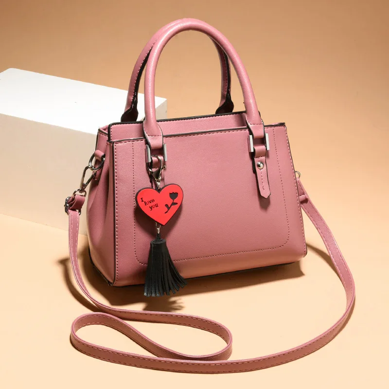 Женские сумки на плечо, женская сумка с наплечной лямкой, женские кожаные сумки, женская сумка S71 - Цвет: Розовый