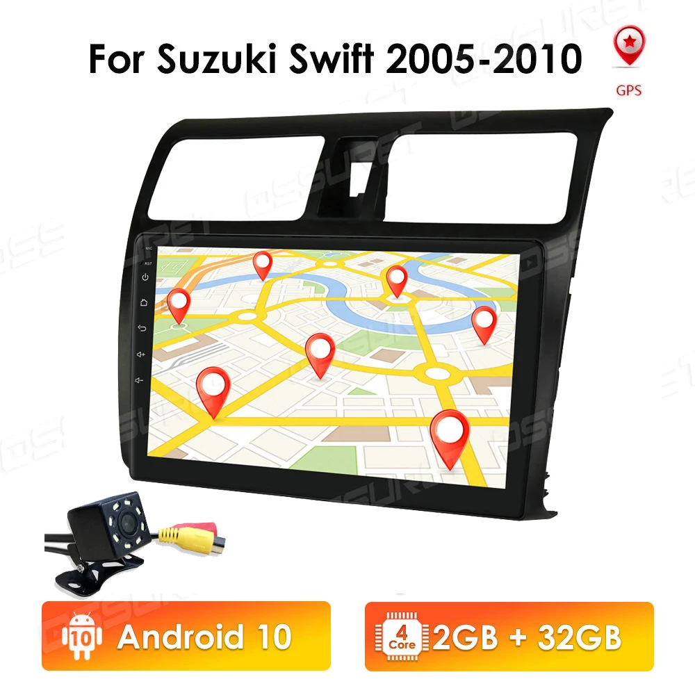 2 ГБ 32 2din Android 10 0 четырехъядерный 1 дюймов 2.5D экран автомобильная навигация для Suzuki