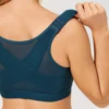 Women's Full Coverage Front Closure Wire Free Non-padded X-shape Back Support Posture Bra ► Photo 3/6