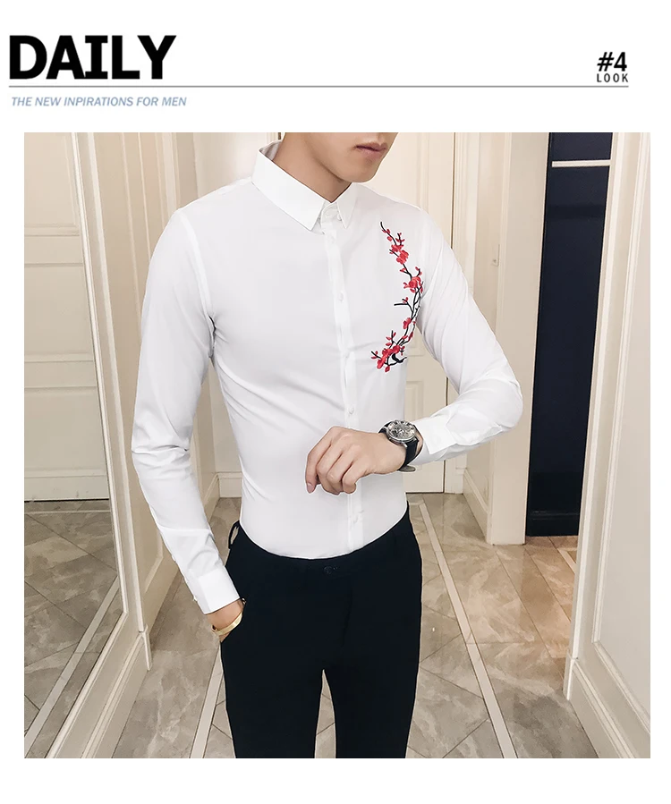 Рубашка барокко с кисточками мужские Camicia Barocco мужские Клубные наряды мужские рубашки черные Camisa Social белые свободные рубашки Весна