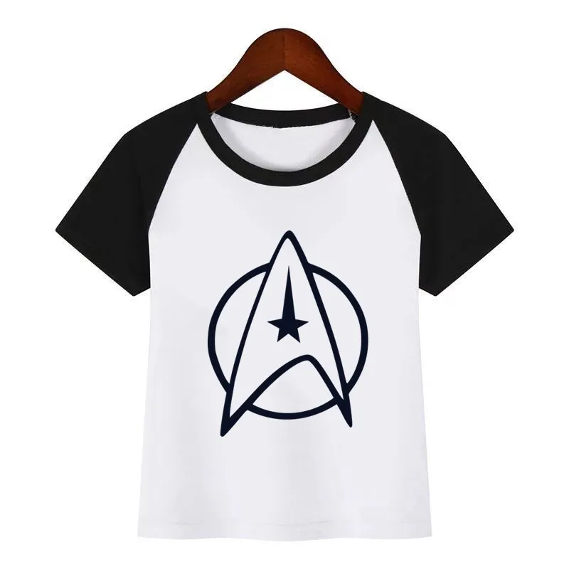 Футболка для мальчиков и девочек с изображением аниме «живое сердце», Звездный путь спок, забавная одежда для малышей, летняя футболка