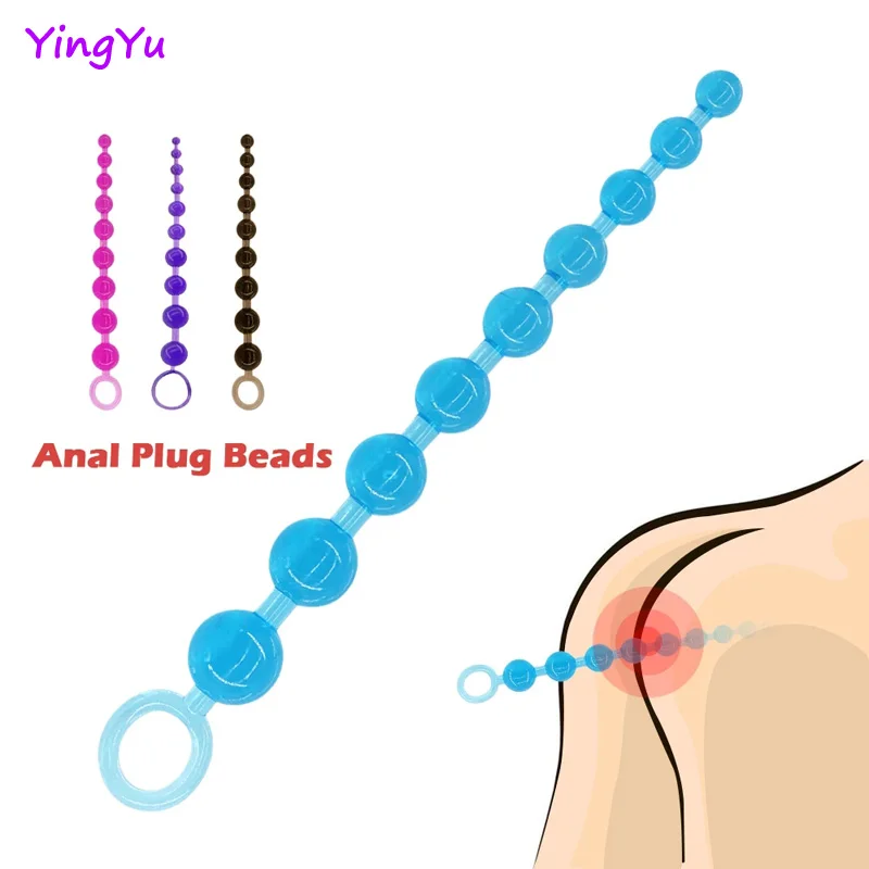 Anal sex toys Plastic Anal beads for Women Men Adult Sex toys Gay Anus stimulator Prosate massage Buttplug Anal beads G spot Orgasm props